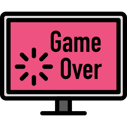 Game over game over game console video game icon
