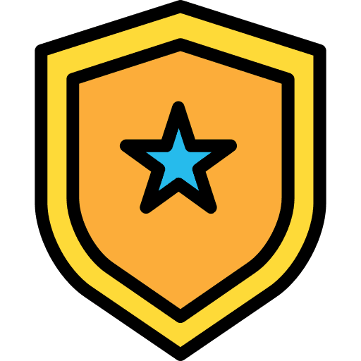 Shield security star interface icon
