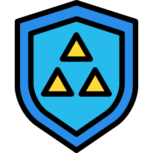 Shield security triangle gaming icon