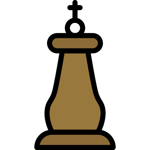 Chess game bishop strategy icon