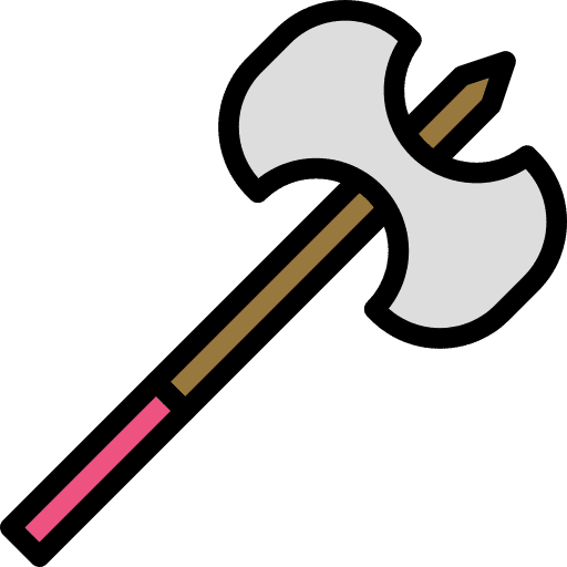 Axe firefighter sports and competition tool icon