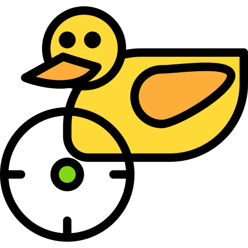 Duck kid and baby child ducks icon