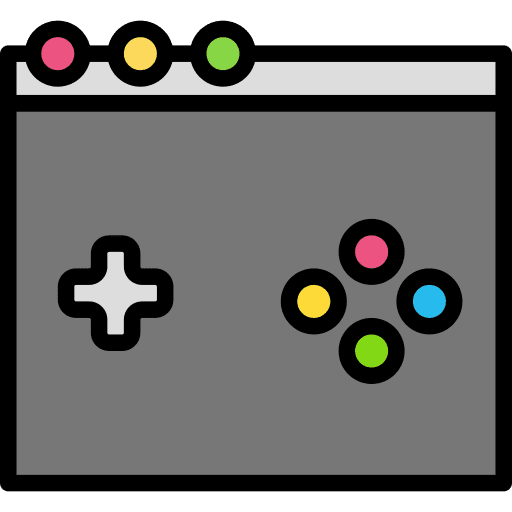 Browser joystick gamer game controller icon