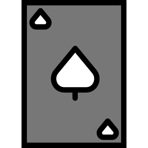 Poker game gaming shapes icon