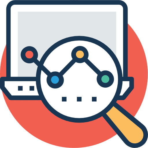 Analysis marketing loupe analysis icon