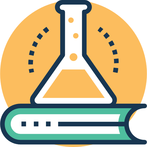 Laboratory book chemistry equipment icon