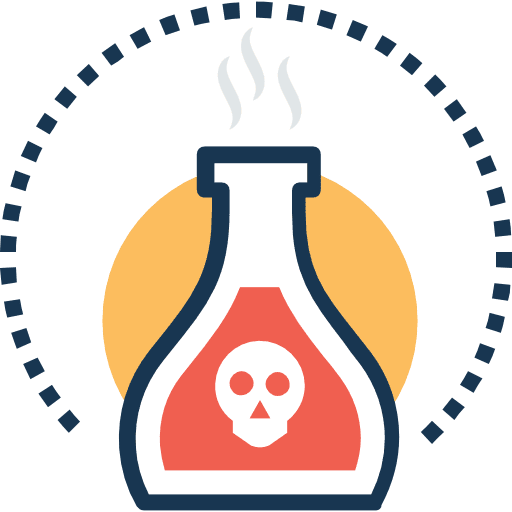 Poison healthcare and medical dangerous signs icon