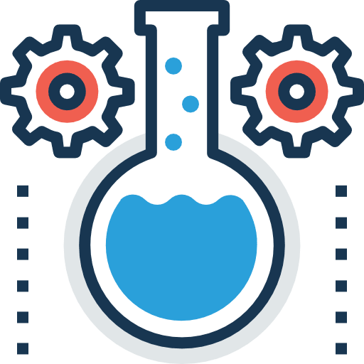 Lab experiment education chemical icon