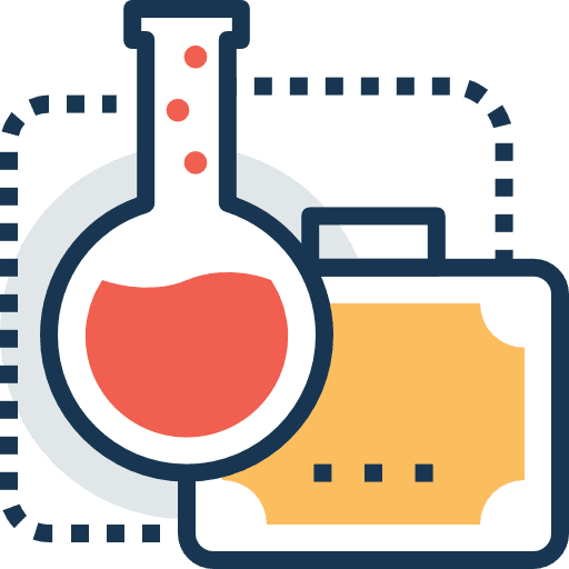 Lab laboratory flask education icon