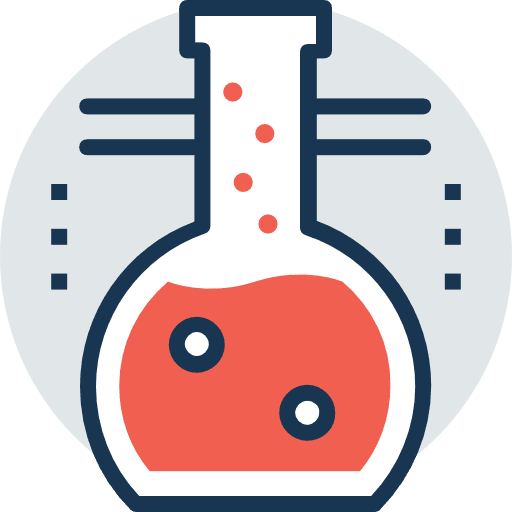 Laboratory equipment chemistry scientific icon
