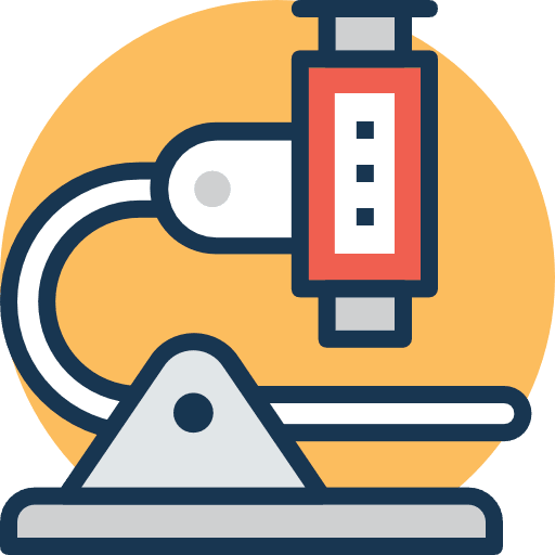 Microscope observation scientific science icon