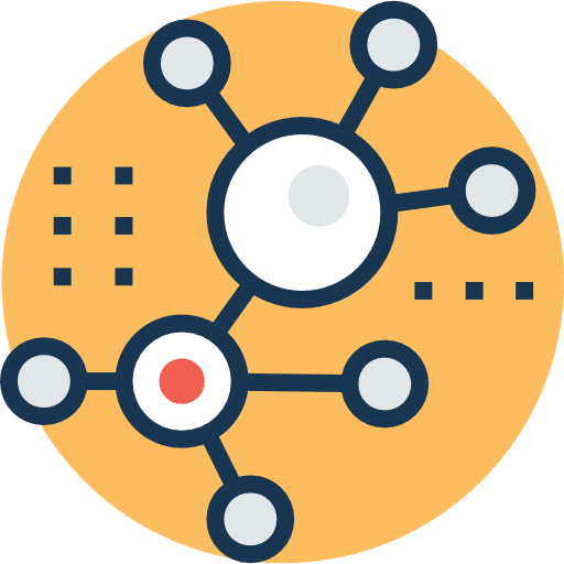 Molecular links structure chemical icon