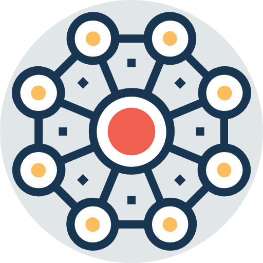 Networking social network social media shapes icon