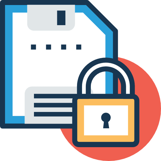 Padlock secure security save icon