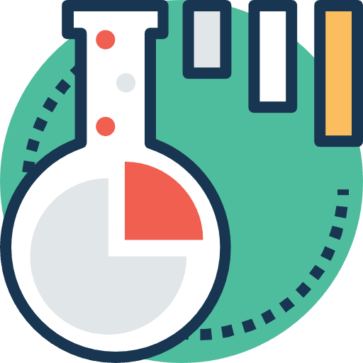 Research education laboratory flask icon