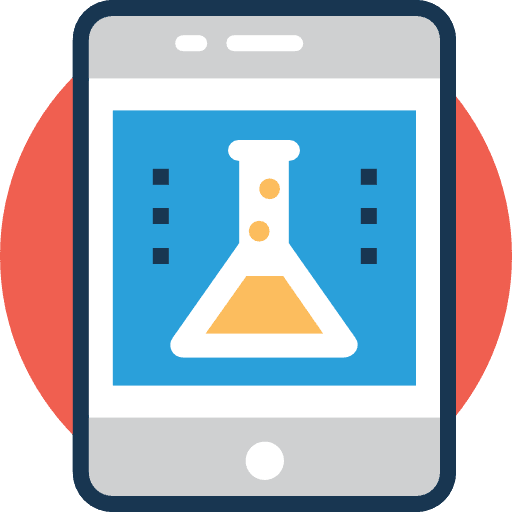 Science education chemical flask icon