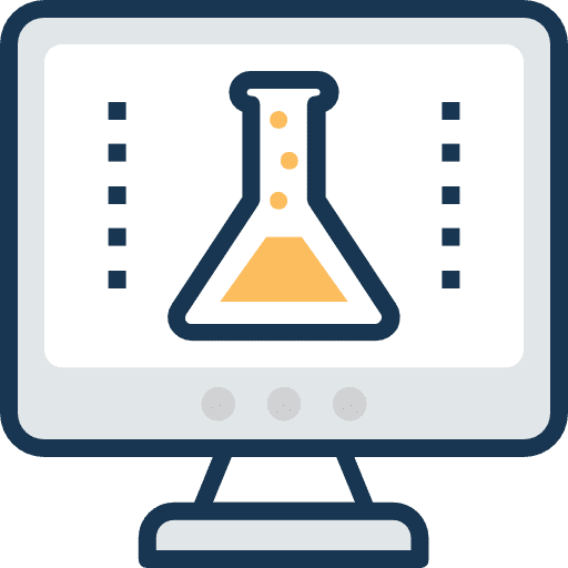 Lab science laboratory education icon