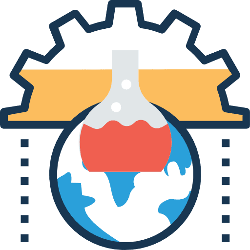 Network cogwheel shapes education icon