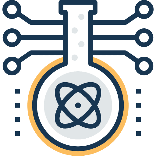 Research lab education flask icon