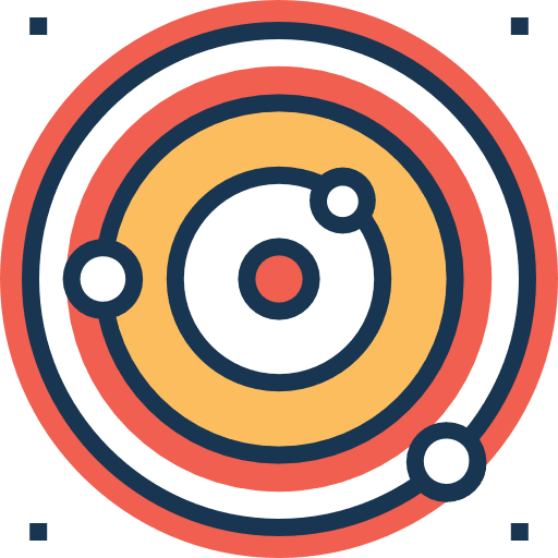 Solar system space universe planets icon