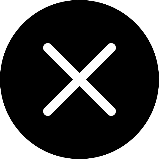 Close forbidden clear signs icon