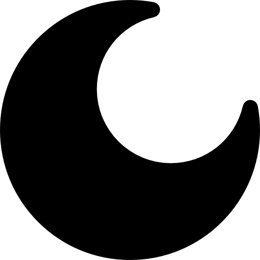 Night half moon stars moon icon