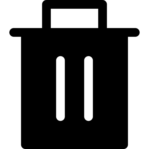 Trash trash can bin icon