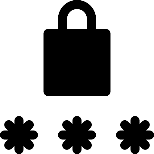 Password restricted padlock lock icon