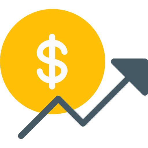 Coin dollar business cash icon