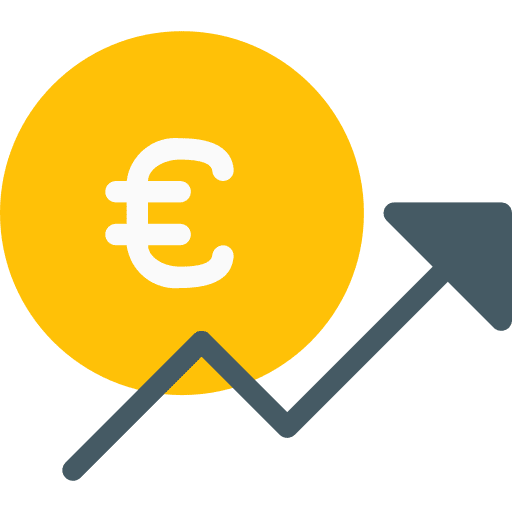 Euro business and finance euro cash icon