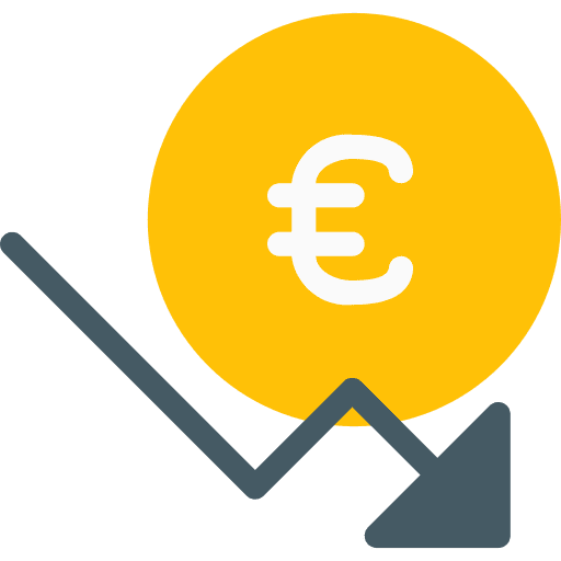 Euro cash money business icon