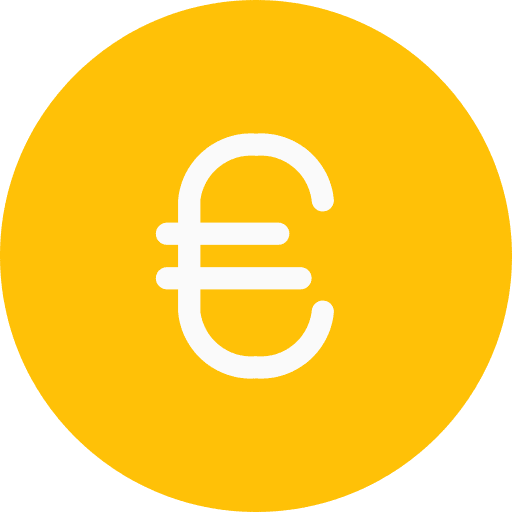 Euro cash coin currency icon