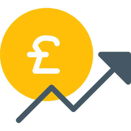 Pound sterling money business and finance pound sterling icon