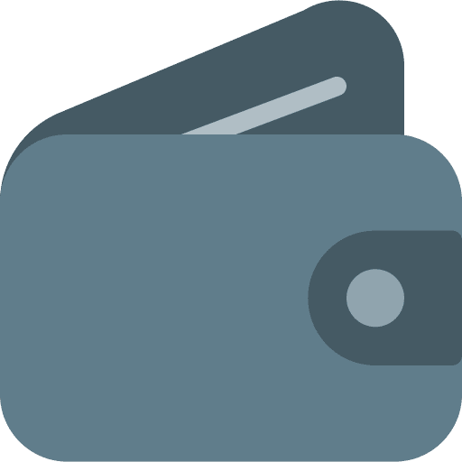Wallet billfold business and finance card icon