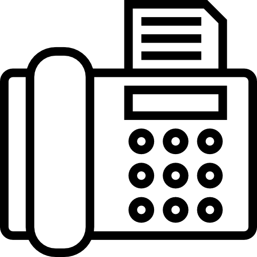 Fax phone call electronics office material icon