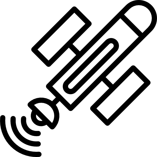 Satellite communications space electronics icon