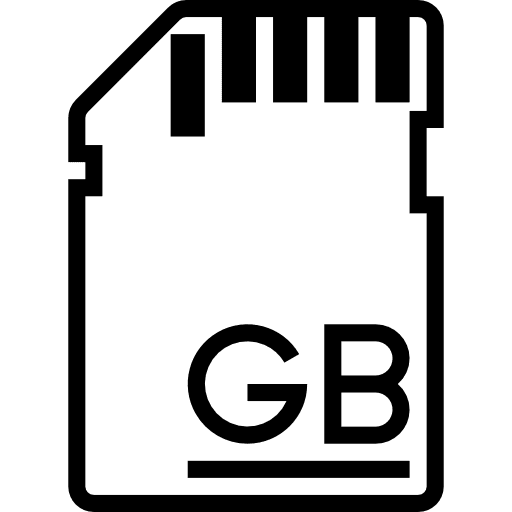 Sd card multimedia memory card technology icon