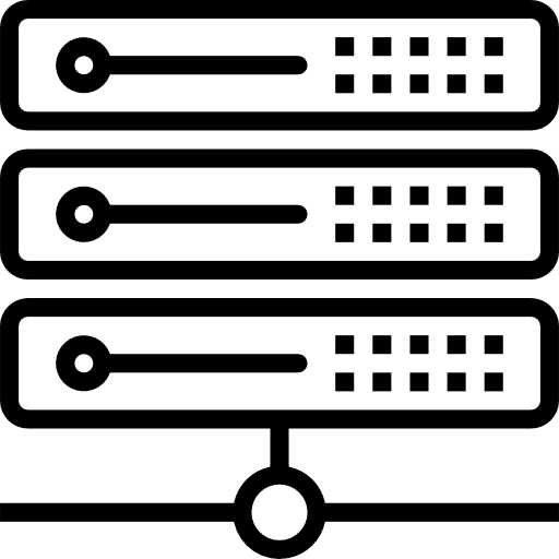 Server database files hosting icon
