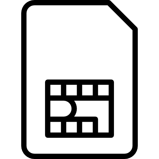 Sim card electronics sim card storage icon