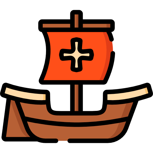 Caravel ship transport caravel icon