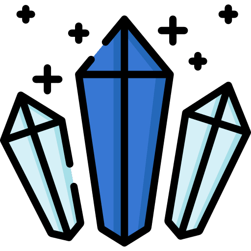 Minerals mineral elements crystals icon
