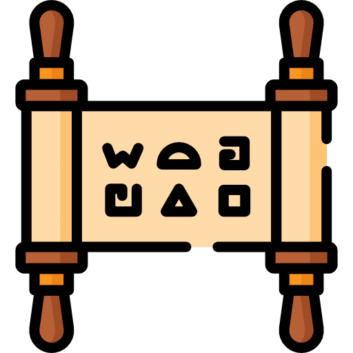Papyrus writing reading scroll icon