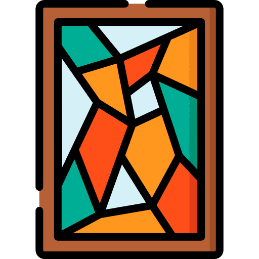Stained glass christian cathedral religious icon