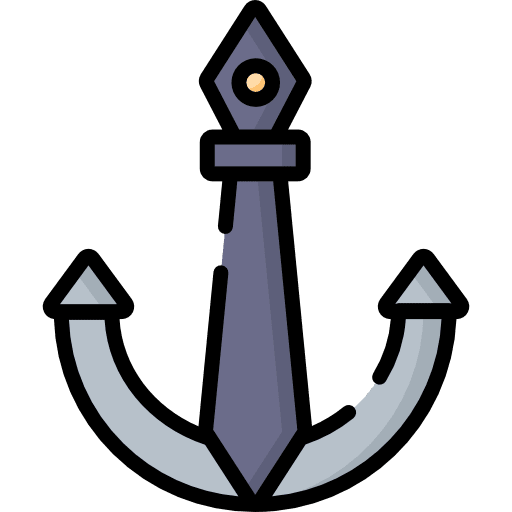 Anchor navigation tools and utensils transportation icon