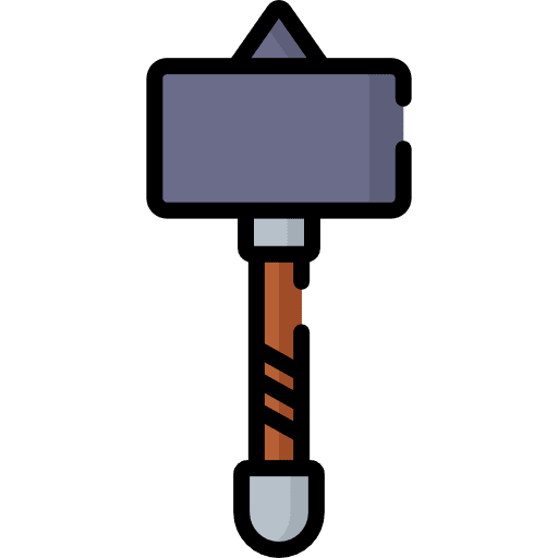 Hammer home repair construction hammer icon