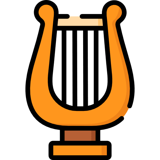 Harp music and multimedia musical instrument classical icon