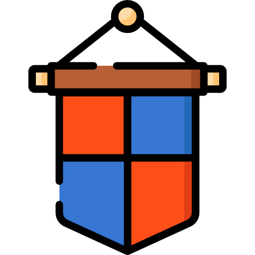 Banner star culture marked icon