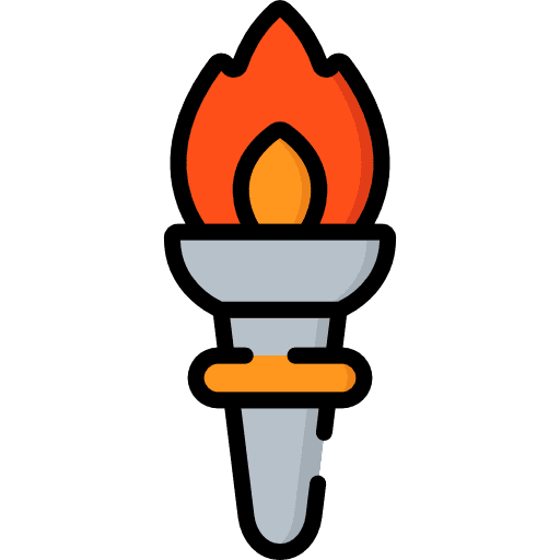 Torch tools and utensils sports games icon