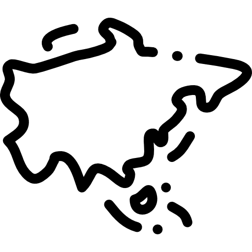 Asia map maps and location geography icon