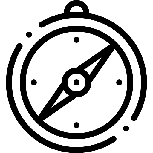 Compass location tools and utensils compass icon